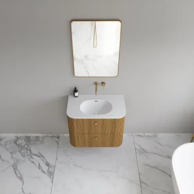 Noorwork 80 - Küchenschränke aus Eiche Natur inklusive mattweißer Corian®-Spültischplatte