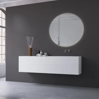 Copenhagen Chic 180R - MKII, Badezimmermöbel, Mattweiß