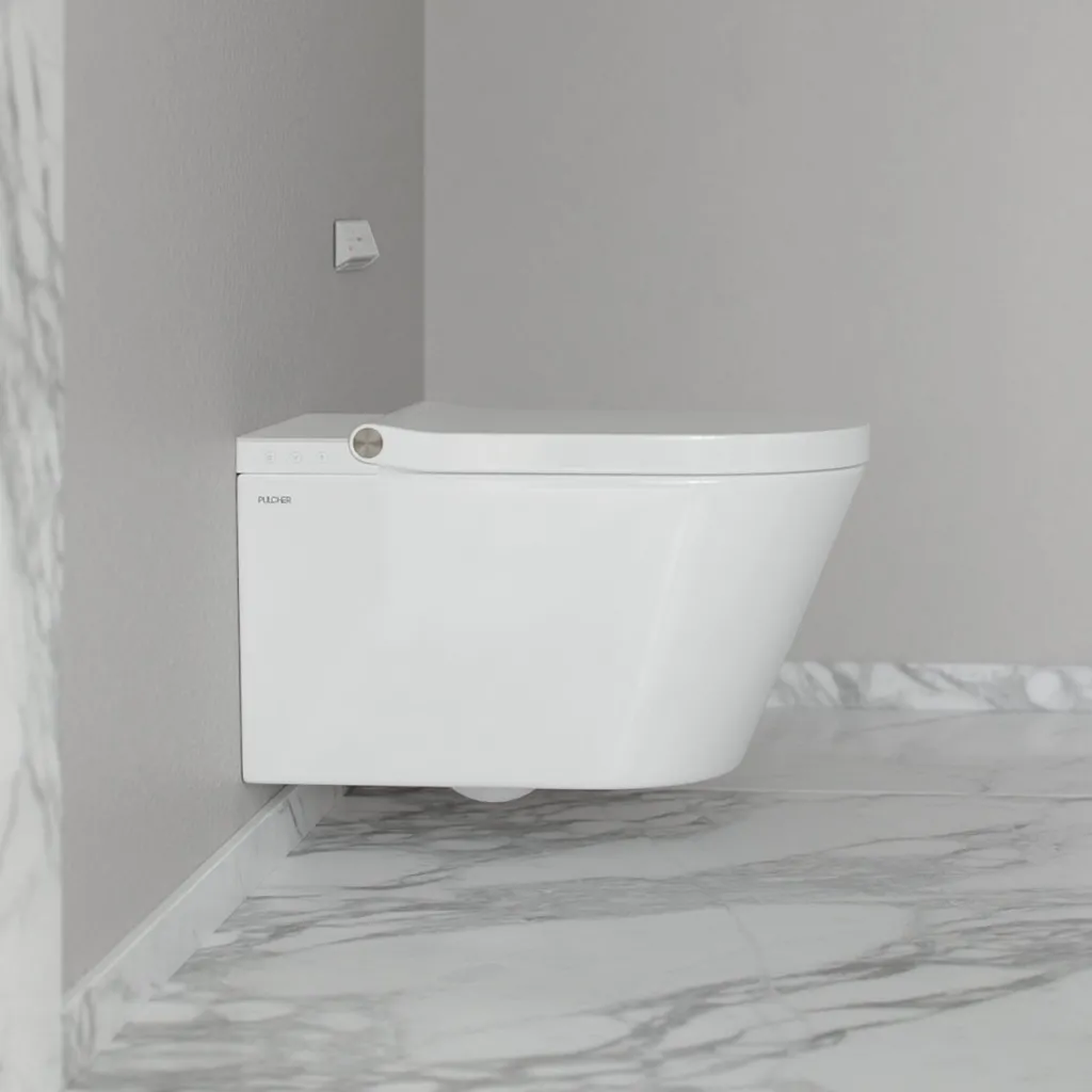 Aqualux PAX2-S Duschtoilet - LuxDusch Bidetfunktion & Soft-Close-Sitz mit Heizung, Vortex-Spülung, Weiß