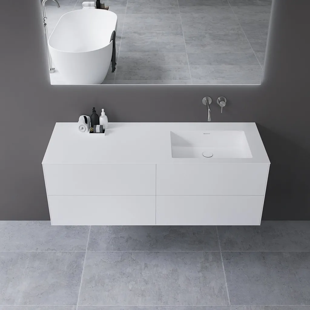 Copenhagen Chic 140R - MKII – Badezimmermöbel, Corian®, Mathvid