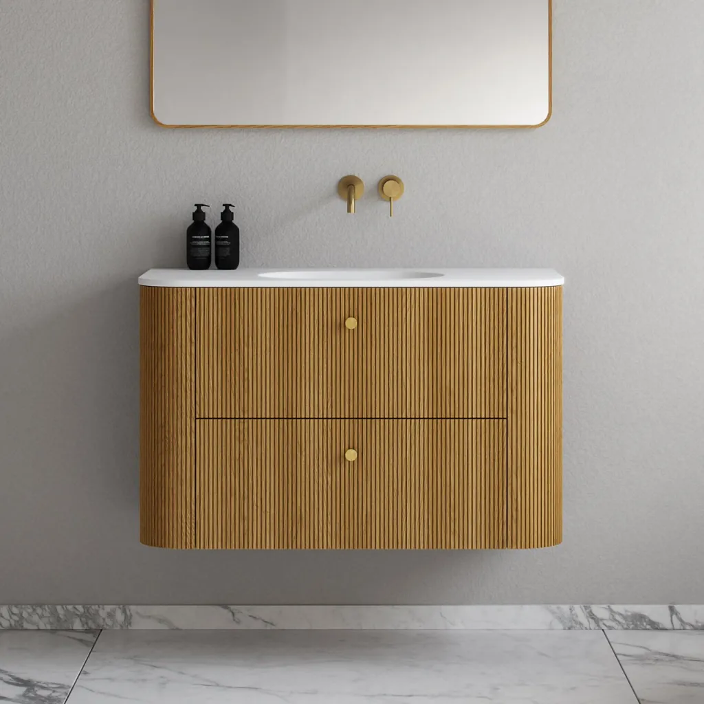Noorwork 100 - Küchenschränke aus Eiche Natur inklusive mattweißer Corian®-Spültischplatte