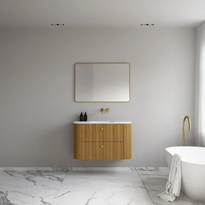 Noorwork 100 - Küchenschränke aus Eiche Natur inklusive mattweißer Corian®-Spültischplatte