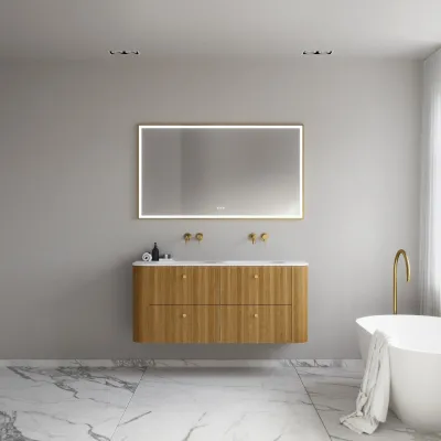 Noorwork 140D - Küchenschränke aus Eiche Natur inklusive mattweißer Corian®-Spültischplatte