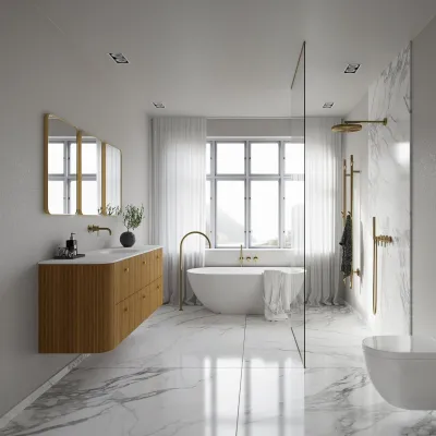 Noorwork 180 - Küchenschränke aus Eiche Natur inklusive mattweißer Corian®-Spültischplatte