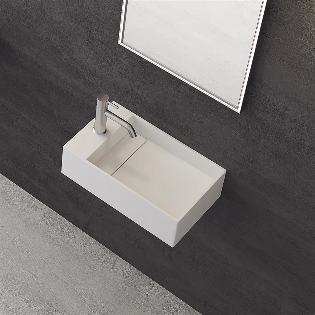Kubo 50SR - 50x30, Spülbecken rechts, Mathvid SolidTec®
