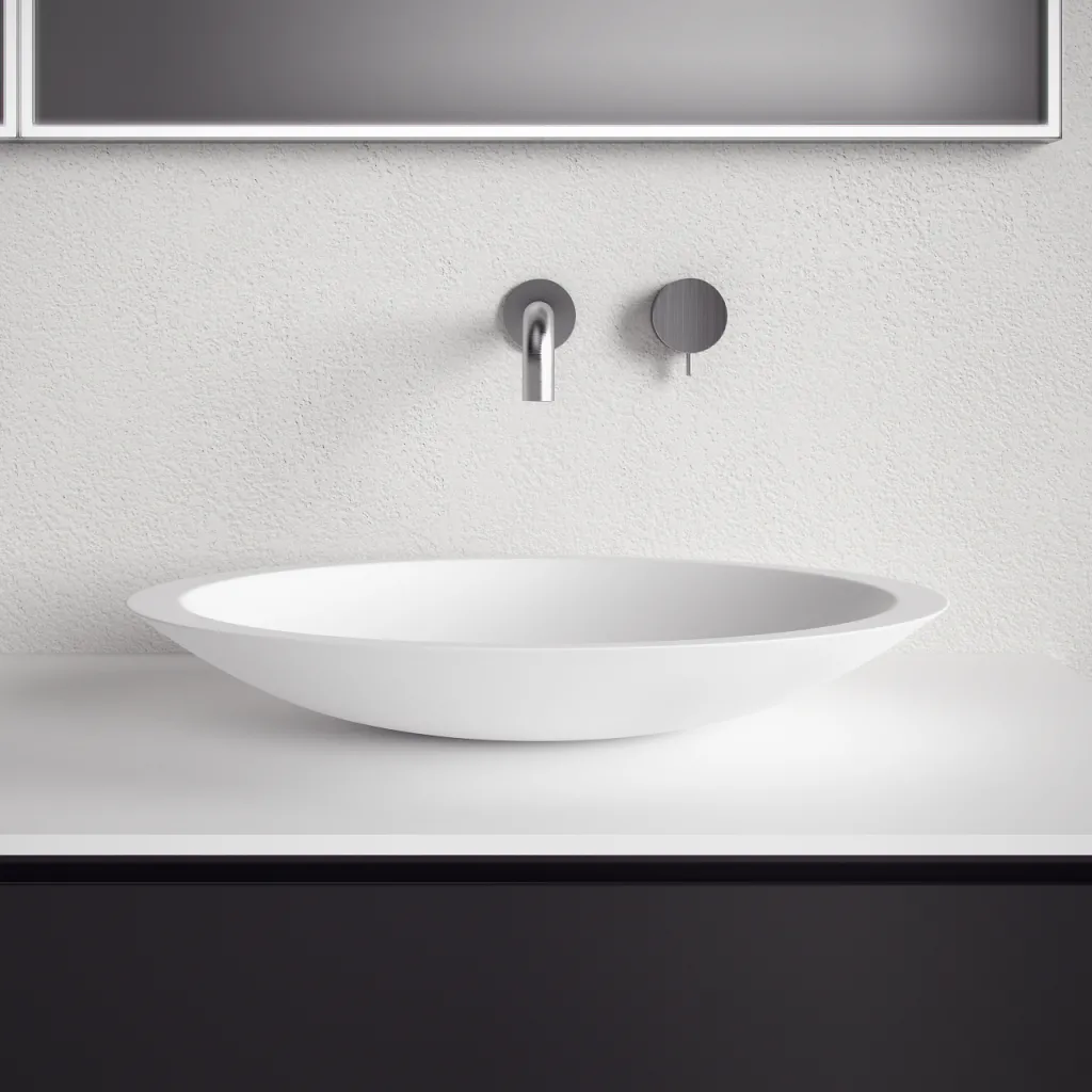 Shape 60 - 60x35 Waschbecken, Mattweiß SolidTec®