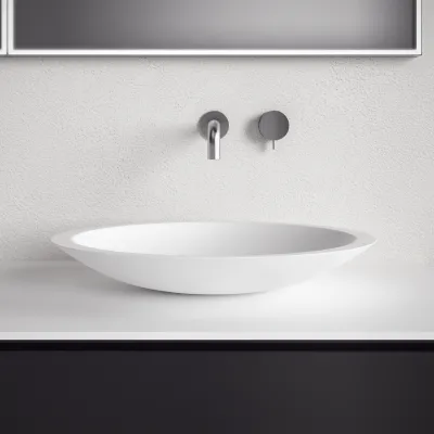 Shape 60 - 60x35 Waschbecken, Mattweiß SolidTec®