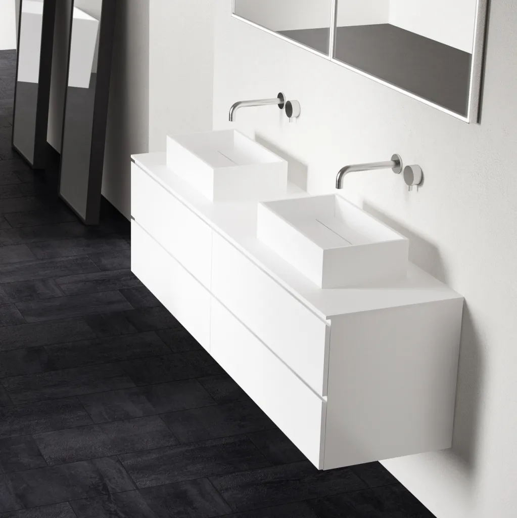 Plano 50 - 50x30 Waschbecken, Mattweiß SolidTec®