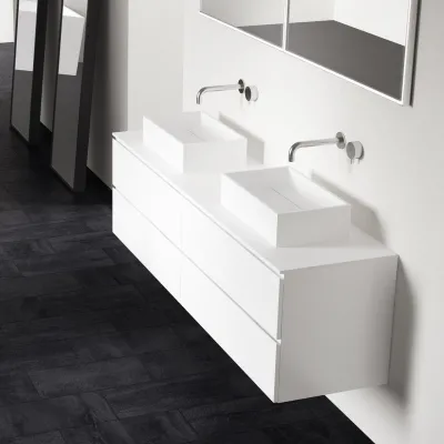 Plano 50 - 50x30 Waschbecken, Mattweiß SolidTec®