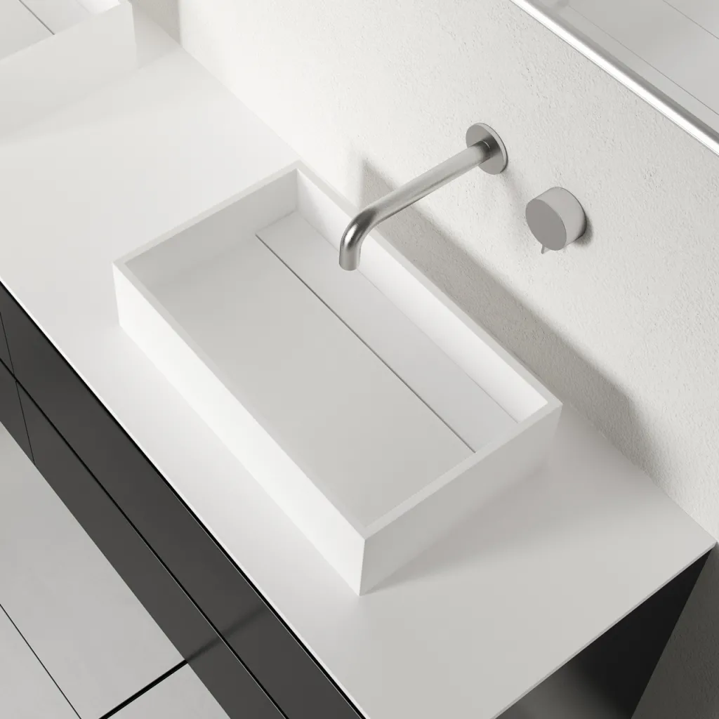 Plano 50 - 50x30 Waschbecken, Mattweiß SolidTec®