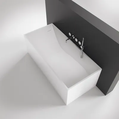 Frozen Tub 158 - Badewanne 158x68, Massiv Matt Weiß SolidTec®