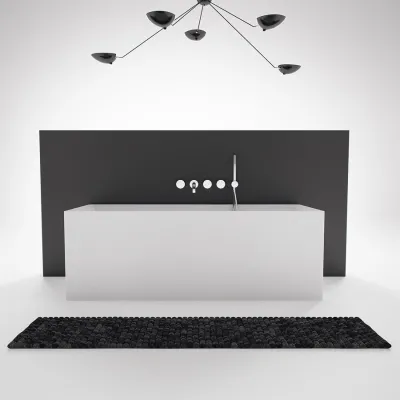 Frozen Tub 158 - Badewanne 158x68, Massiv Matt Weiß SolidTec®