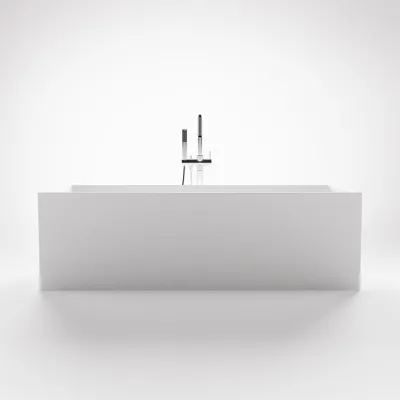 Frozen Tub 180 - Badewanne 180x76, Massiv Mattweiß SolidTec®
