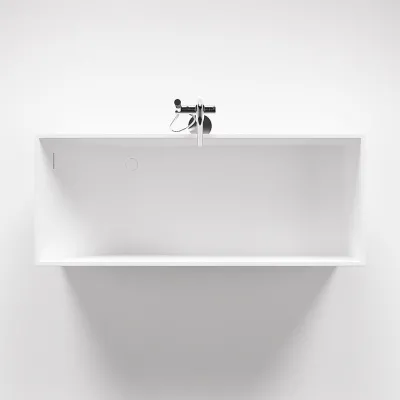 Frozen Tub 180 - Badewanne 180x76, Massiv Mattweiß SolidTec®