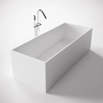Frozen Tub 180 - Badewanne 180x76, Massiv Mattweiß SolidTec®