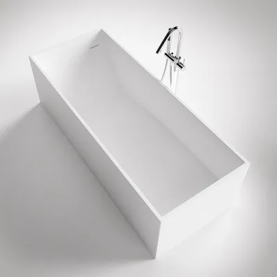 Frozen Tub 180 - Badewanne 180x76, Massiv Mattweiß SolidTec®