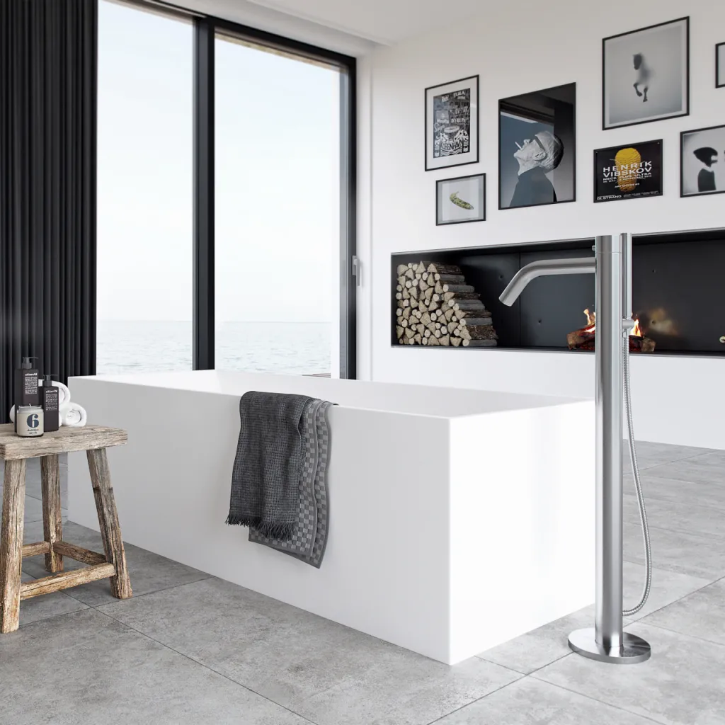 Frozen Tub 180 - Badewanne 180x76, Massiv Mattweiß SolidTec®