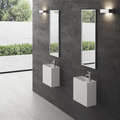 Block 40L - 40x20 cm, Waschbecken links Mathvid SolidTec®