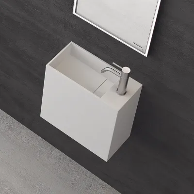 Block 40L - 40x20 cm, Waschbecken links Mathvid SolidTec®
