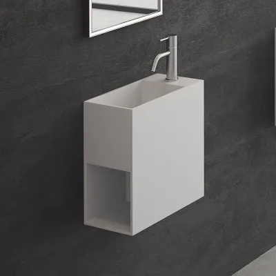 Block 40L - 40x20 cm, Waschbecken links Mathvid SolidTec®