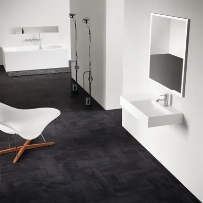 Kubo 90R - 90x40, Massiv Mattweiß SolidTec®