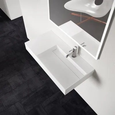 Kubo 90R - 90x40, Massiv Mattweiß SolidTec®