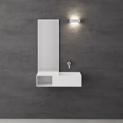 Boxo 80R - 80x35 Spüle rechts, Mathvid SolidTec®
