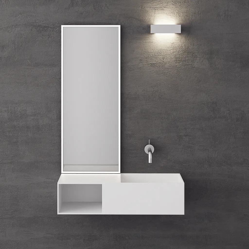 Boxo 80R - 80x35 Spüle rechts, Mathvid SolidTec®