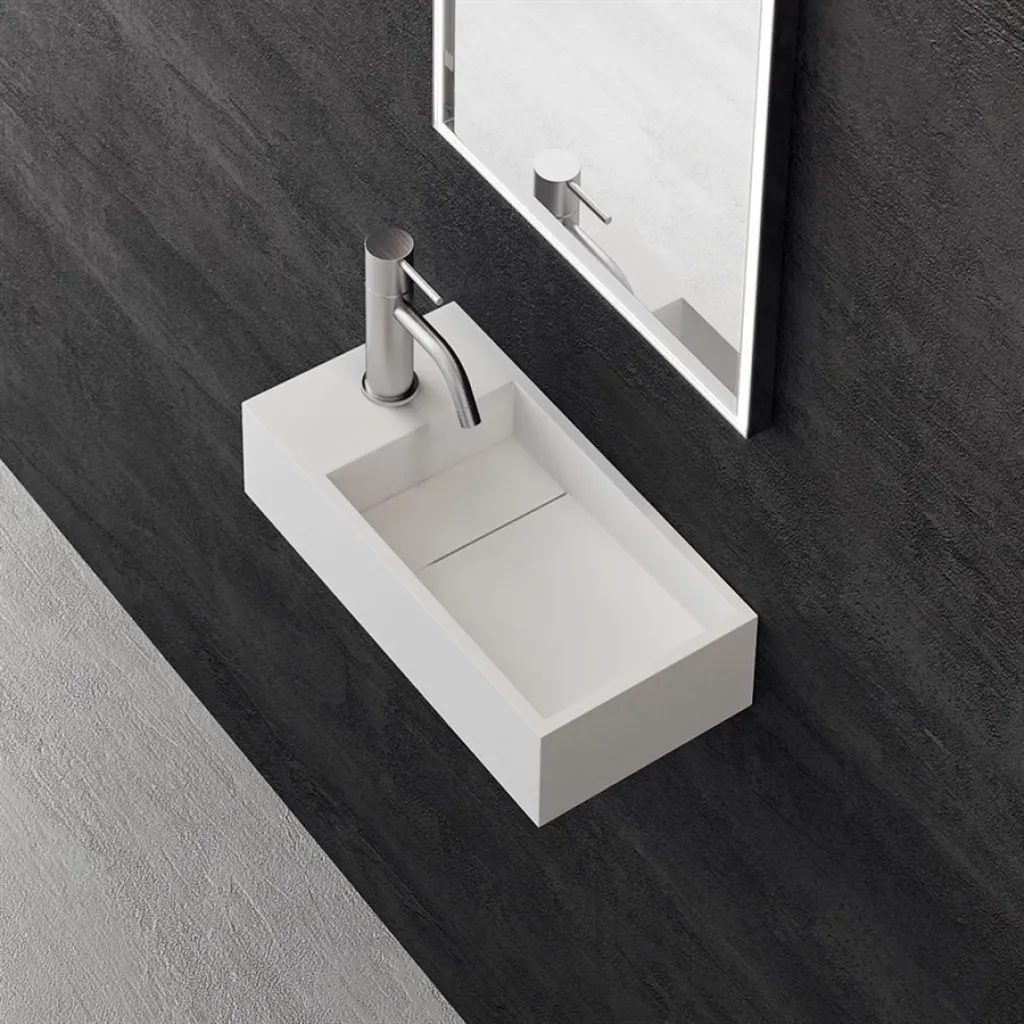 Kubo Mini 40R - 40x20, Spüle rechts, Mathvid SolidTec®