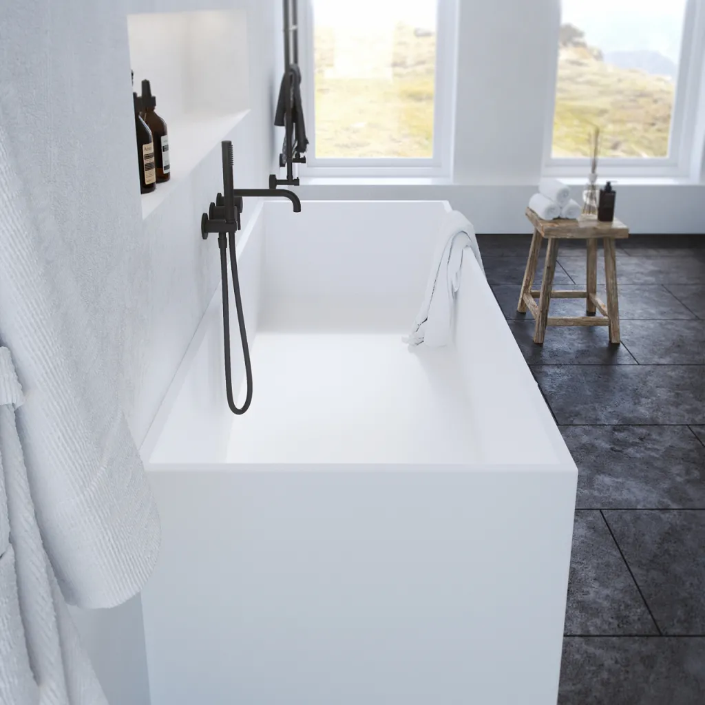 Frozen Tub 170 - Badewanne 170x72, Massiv MattweißSolidTec®