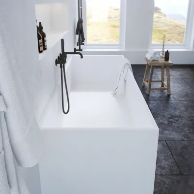 Frozen Tub 170 - Badewanne 170x72, Massiv MattweißSolidTec®