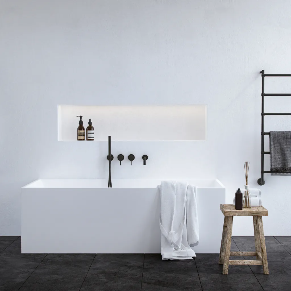 Frozen Tub 170 - Badewanne 170x72, Massiv MattweißSolidTec®