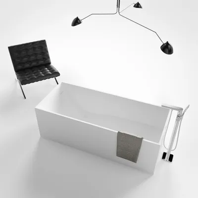Frozen Tub 170 - Badewanne 170x72, Massiv MattweißSolidTec®