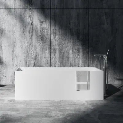 Frozen Tub 170 - Badewanne 170x72, Massiv MattweißSolidTec®
