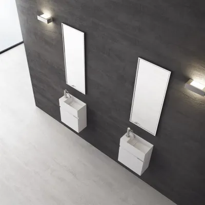Compact 02R - Wäscheschrank 40x20, Mattweiß SolidTec®