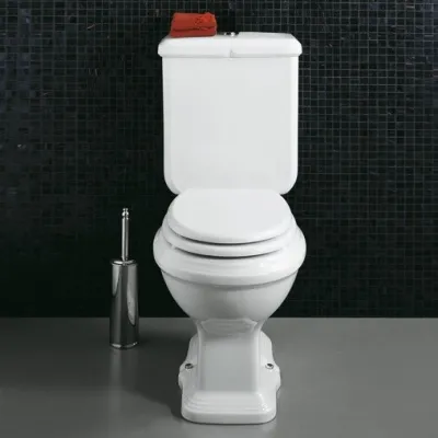 Old England OEA-821 - Toilette aus weißem Porzellan, S-Lock-Boden