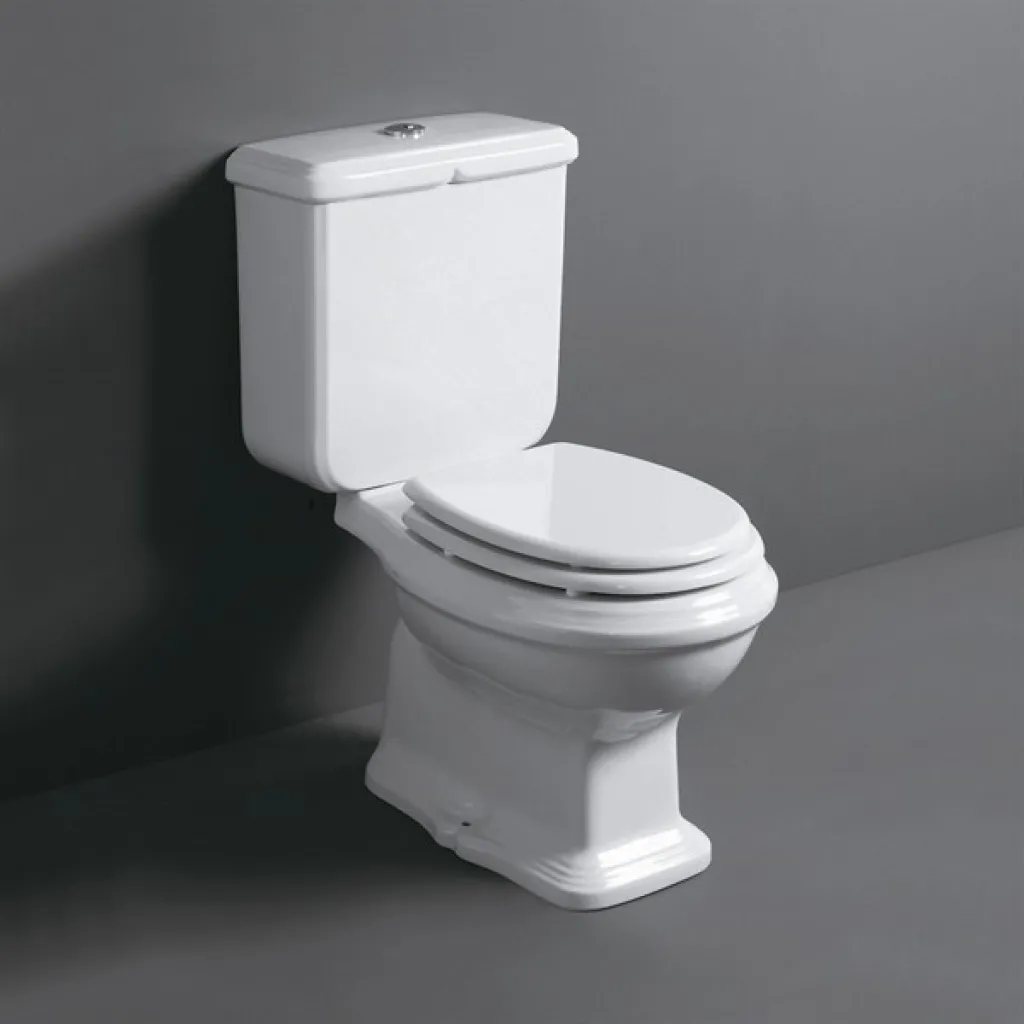 Old England OEA-831 - Toilette, Weißes Porzellan, P-Schloss universal