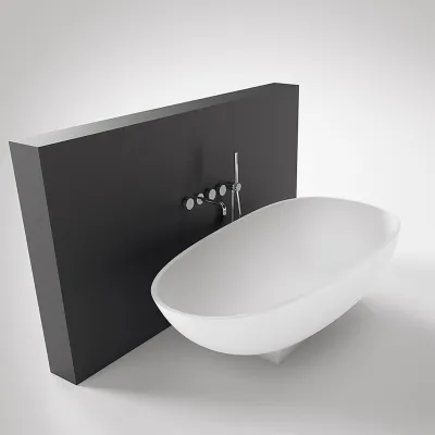 The Egg 181 - Badewanne 181x93, Solid Matt Weiß SolidTec®
