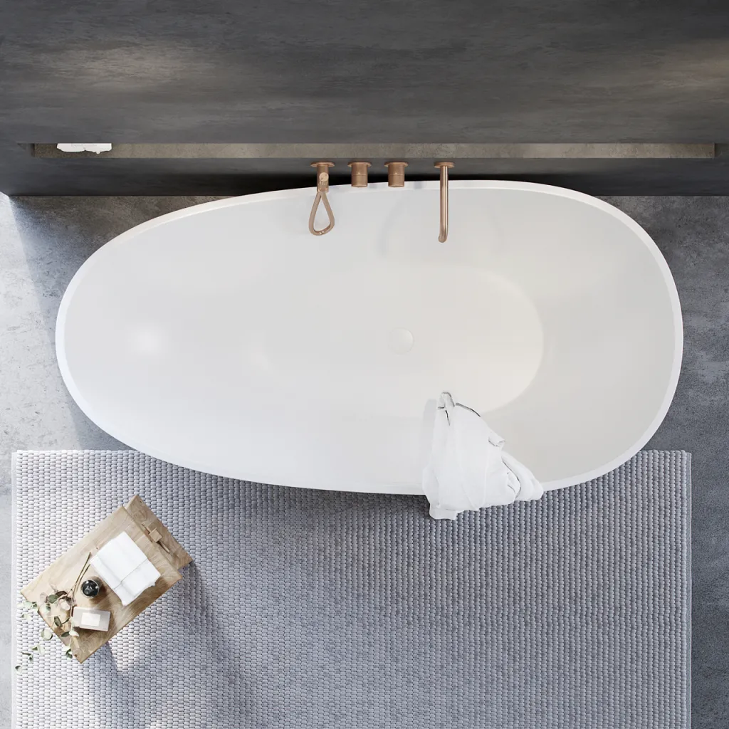 The Egg 181 - Badewanne 181x93, Solid Matt Weiß SolidTec®