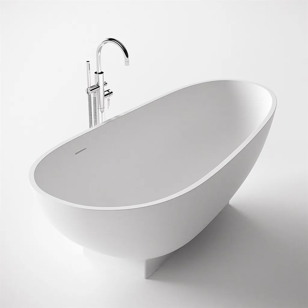 Boheme 182 - Badewanne 182x82, Massiv Mattweiß SolidTec®