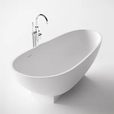 Boheme 182 - Badewanne 182x82, Massiv Mattweiß SolidTec®