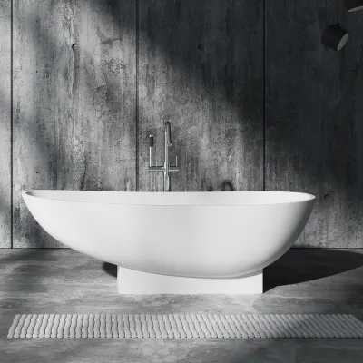 Boheme 182 - Badewanne 182x82, Massiv Mattweiß SolidTec®