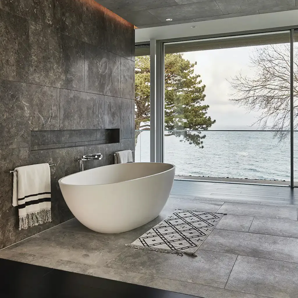 Boheme XL 170 - Badewanne 170x88, Massiv Mattweiß SolidTec®