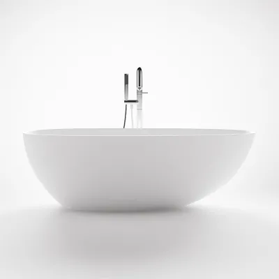 Boheme XL 170 - Badewanne 170x88, Massiv Mattweiß SolidTec®
