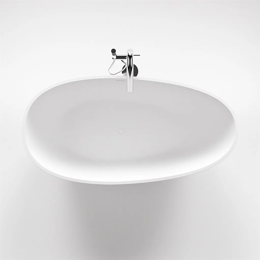 Boheme XL 170 - Badewanne 170x88, Massiv Mattweiß SolidTec®