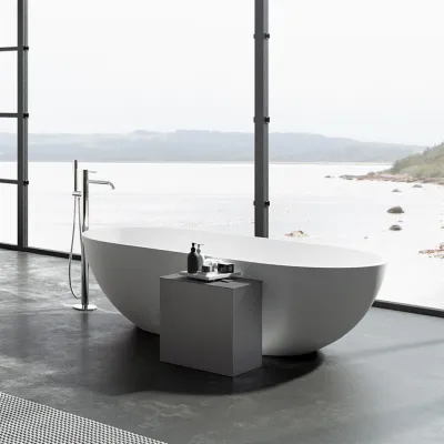 Boheme XL 170 - Badewanne 170x88, Massiv Mattweiß SolidTec®