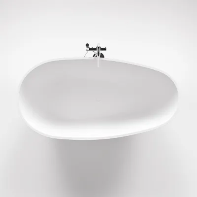 Boheme XL 180 - Badewanne 180x90, Massiv Mattweiß SolidTec®