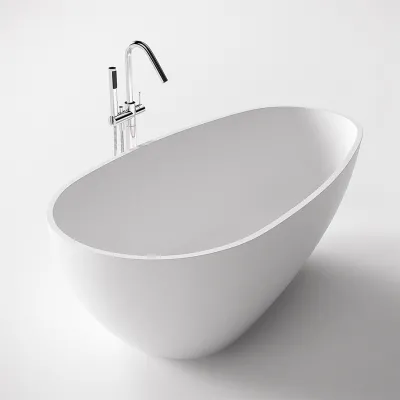 Boheme XL 180 - Badewanne 180x90, Massiv Mattweiß SolidTec®