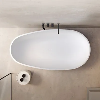 Boheme XL 180 - Badewanne 180x90, Massiv Mattweiß SolidTec®