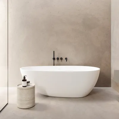 Boheme XL 180 - Badewanne 180x90, Massiv Mattweiß SolidTec®